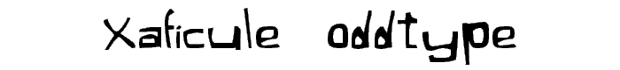 Xaficule  Oddtype font